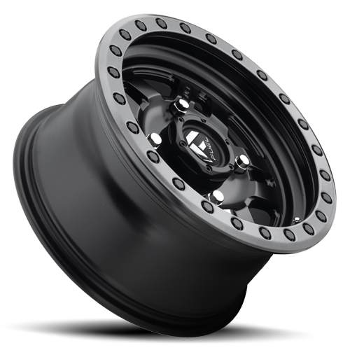Aluminum Wheels 14X7 Anza UTV D917 4 On 136 Matte Black Beadlock 110.2 Bore 38 Offset 5 Spoke Fuel Off Road Wheels