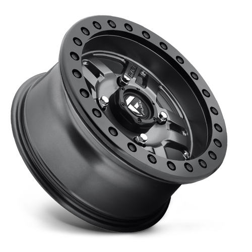 Aluminum Wheels 14X7 Anza UTV D918 4 On 136 Matt Anthracite Gray Beadlock 110.2 Bore 13 Offset 5 Spoke Fuel Off Road Wheels