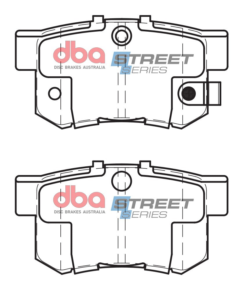 DBA 97-99 Acura CL (4 Cyl) Street Series Rear Brake Pads - DB1142SS