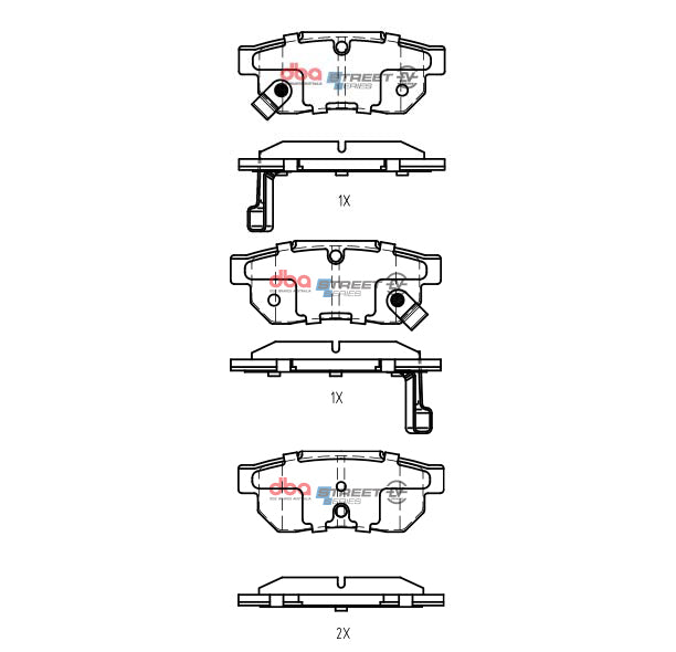 DBA 90-01 Acura Integra Rear SSEV Street Series Brake Pads - DB1163SSEV