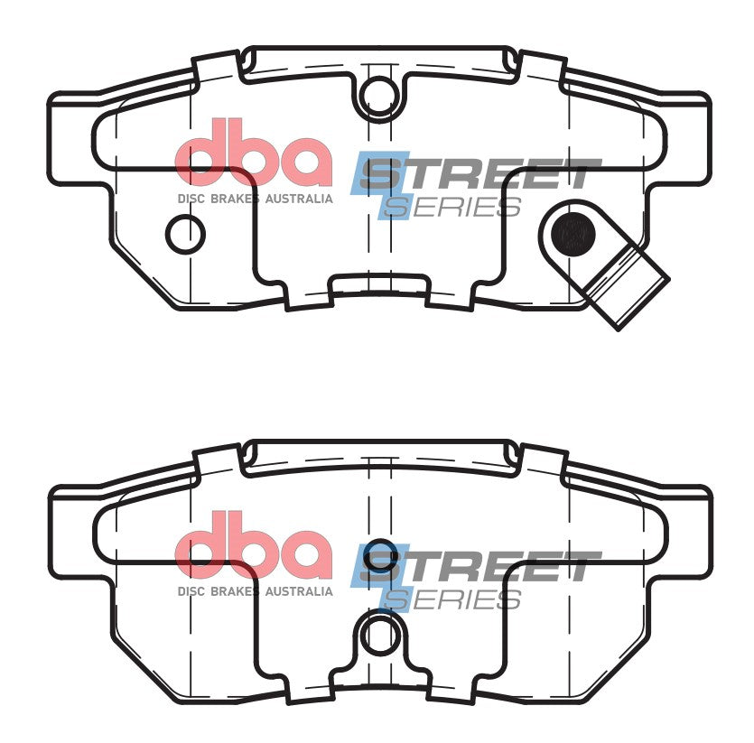 DBA 92-00 Honda Civic Si Street Series Rear Brake Pads - DB1163SS