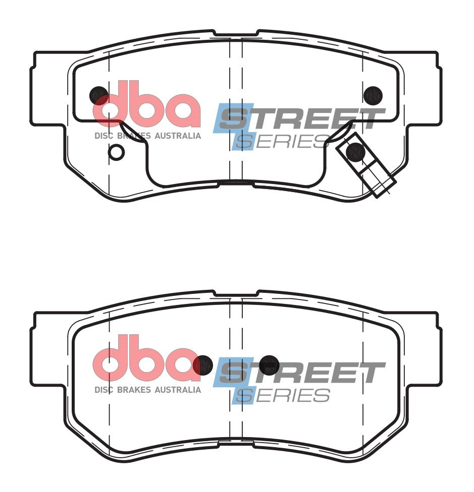DBA 07-09 Hyundai Elantra (Rear Rotor) Street Series Rear Brake Pads - DB1451SS