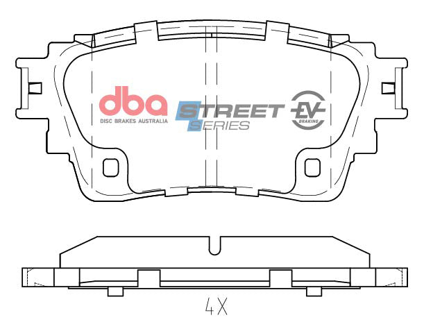DBA 18-22 Mitsubishi Eclipse Cross (w/EPB) Rear Street Series Brake Pads - DB15049SSEV