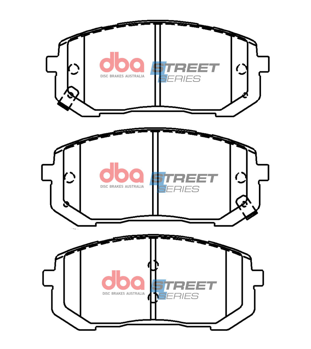 DBA 18-20 Hyundai Elantra GT (w/280mm Front Rotor/EPB / Excl Sport) Front Street Series Brake Pads - DB15138SS