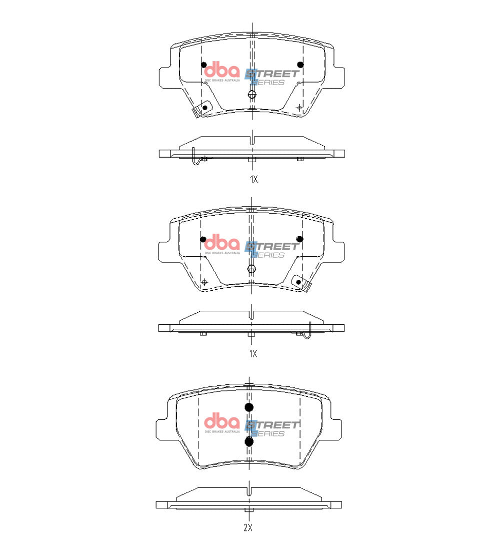 DBA 2021+ Genesis GV80 Street Series Rear Brake Pads - DB15142SS