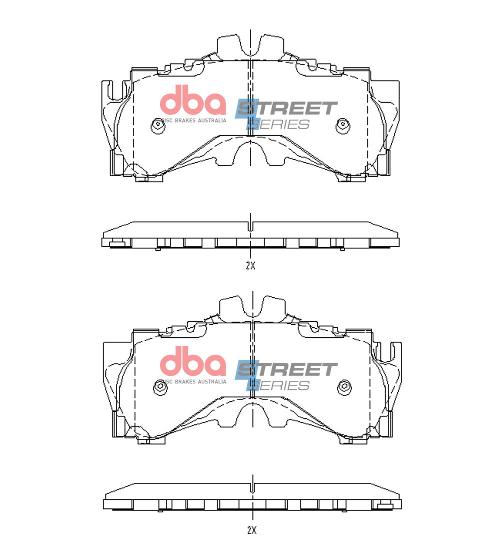 DBA 2017+ Lexus LC500 Street Series Front Brake Pads - DB15150SS