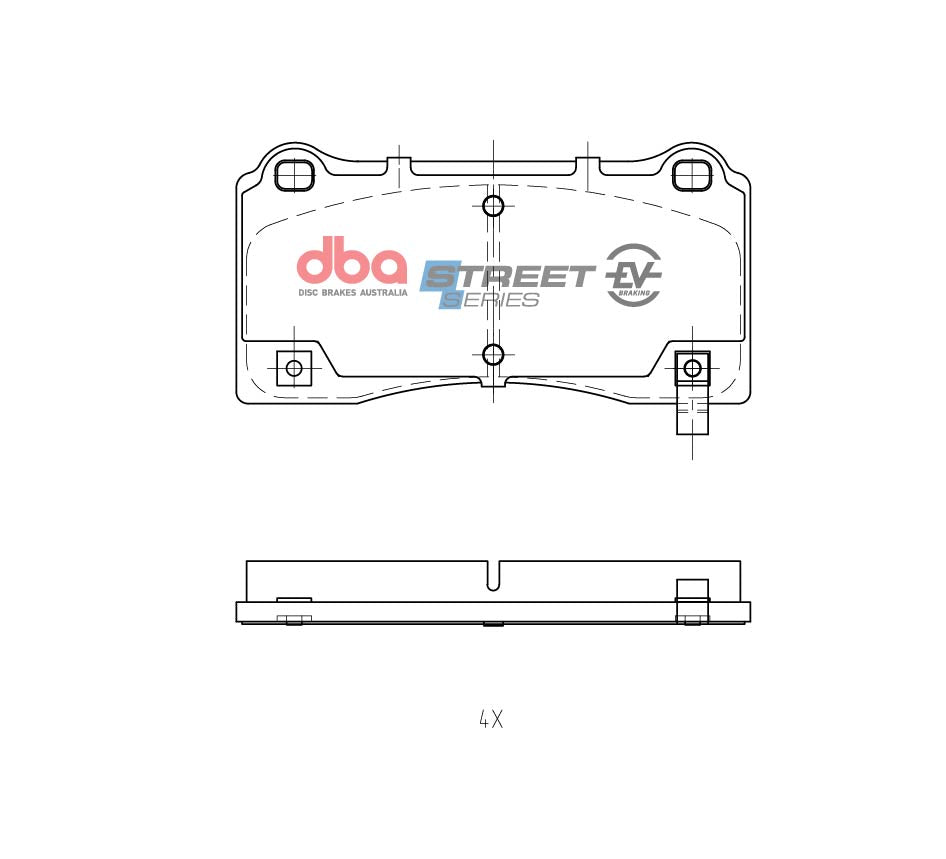 DBA 17-23 Tesla 3 (w/320mm Front Rotor) Front SSEV Street Series Brake Pads - DB15158SSEV