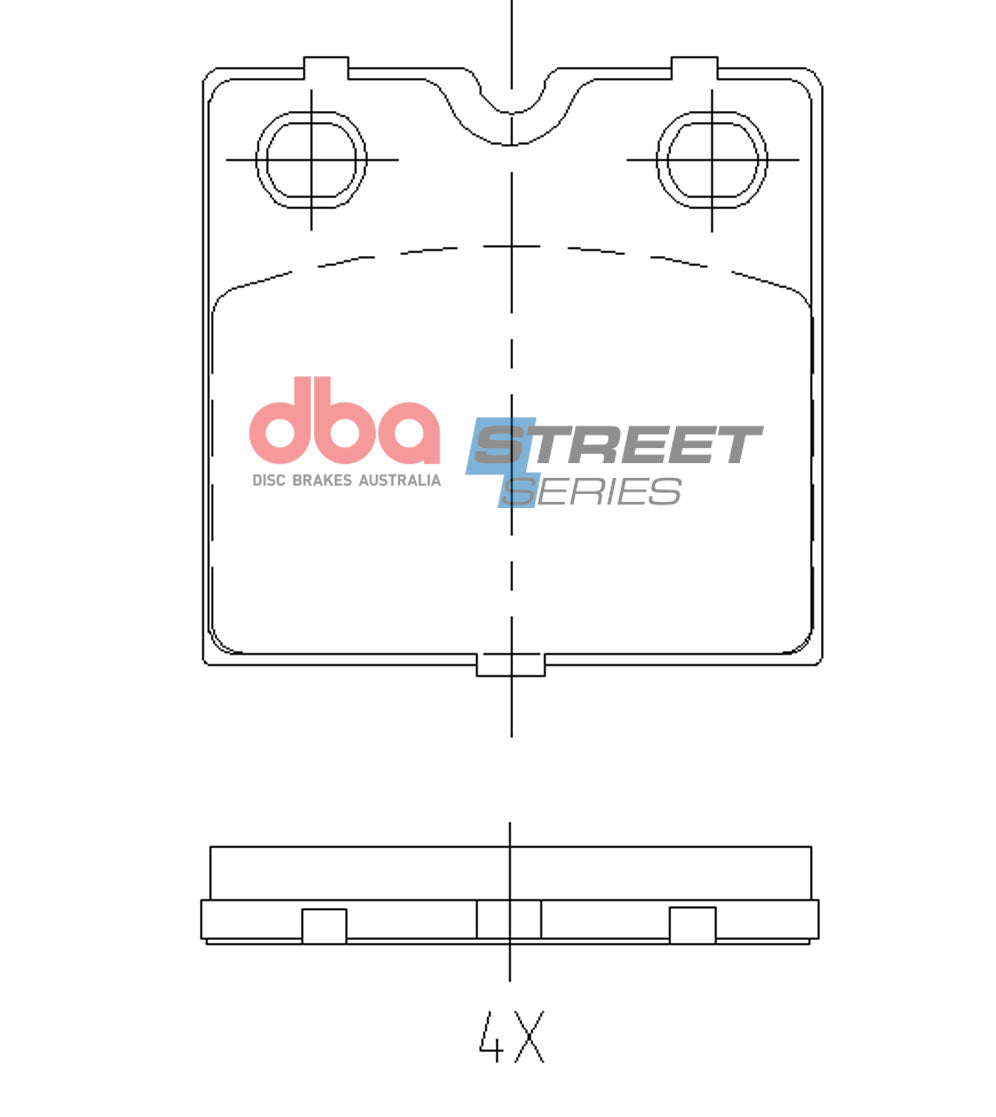 DBA 2012+ Tesla S Street Series Hand/Parking Brake Pads - DB15163SS