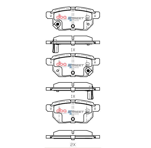 DBA 09-10 Pontiac Vibe Base 2.4L Rear SSEV Street Series Brake Pads - DB1786SSEV