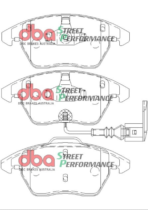 DBA 06-13 Volkswagen GTI (MkV/MkVI) SP Performance Front Brake Pads - DB1849SP
