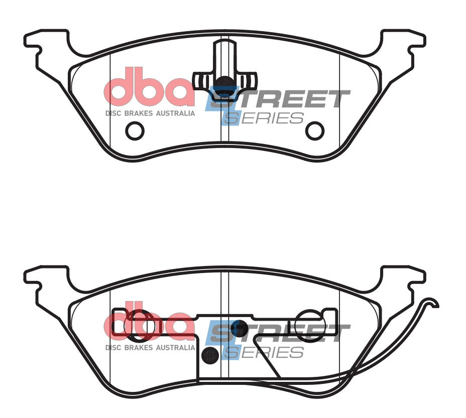 DBA 01-07 Chrysler Town & Country (Rear Rotor) FWD Street Series Rear Brake Pads - DB1853SS
