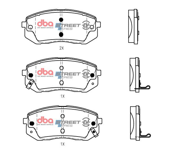 DBA 18-23 Hyundai Kona (w/A/T / 305mm Front Rotor) AWD Front SSEV Street Series Brake Pads - DB2174SSEV