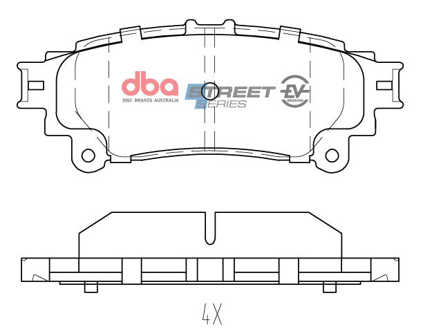 DBA 16-18 Lexus GS200t (Excl F Sport) Rear SSEV Street Series Brake Pads - DB2245SSEV