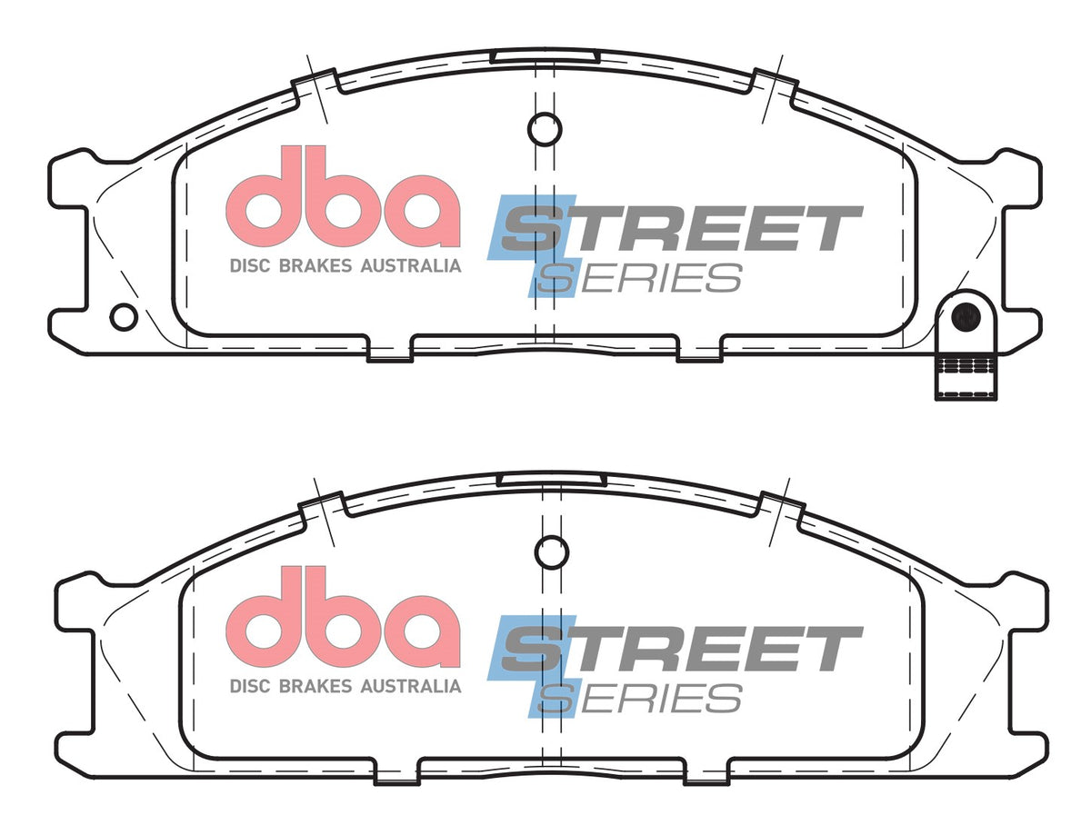 DBA 98-04 Nissan Frontier 4 Cyl RWD Street Series Front Brake Pads - DB438SS
