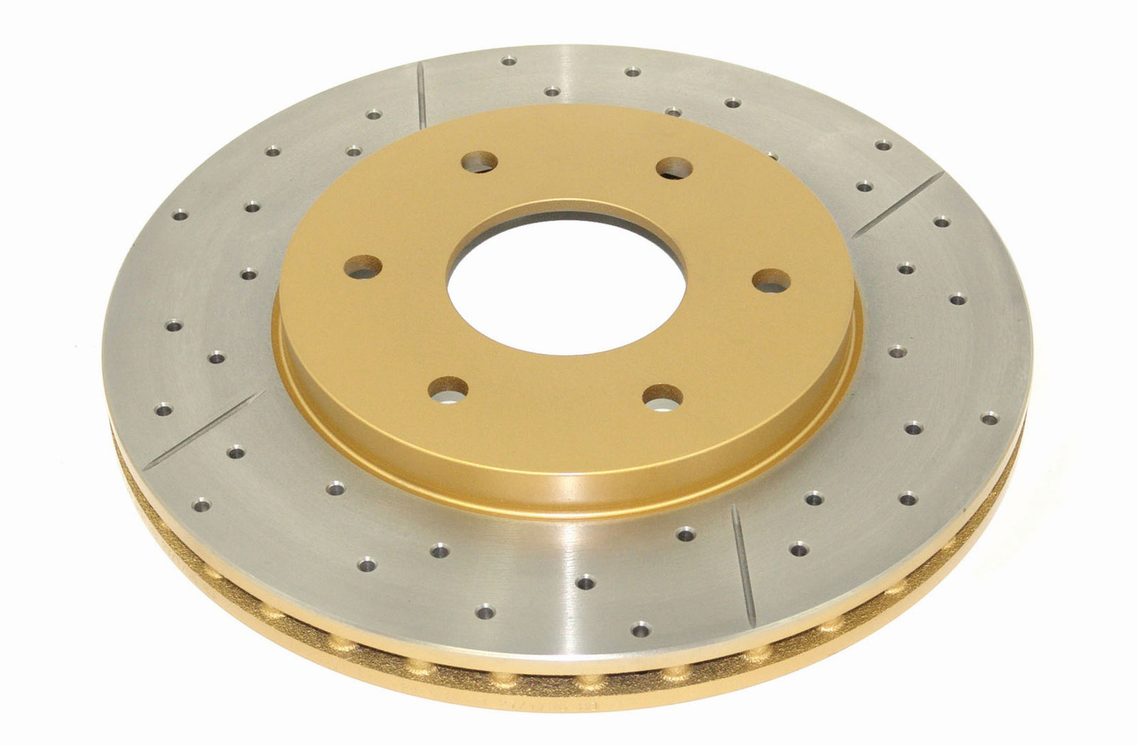 DBA 04-07 Infiniti QX56 Front Street Series Drilled & Slotted Rotor w/Gold Hat - DBA2306X