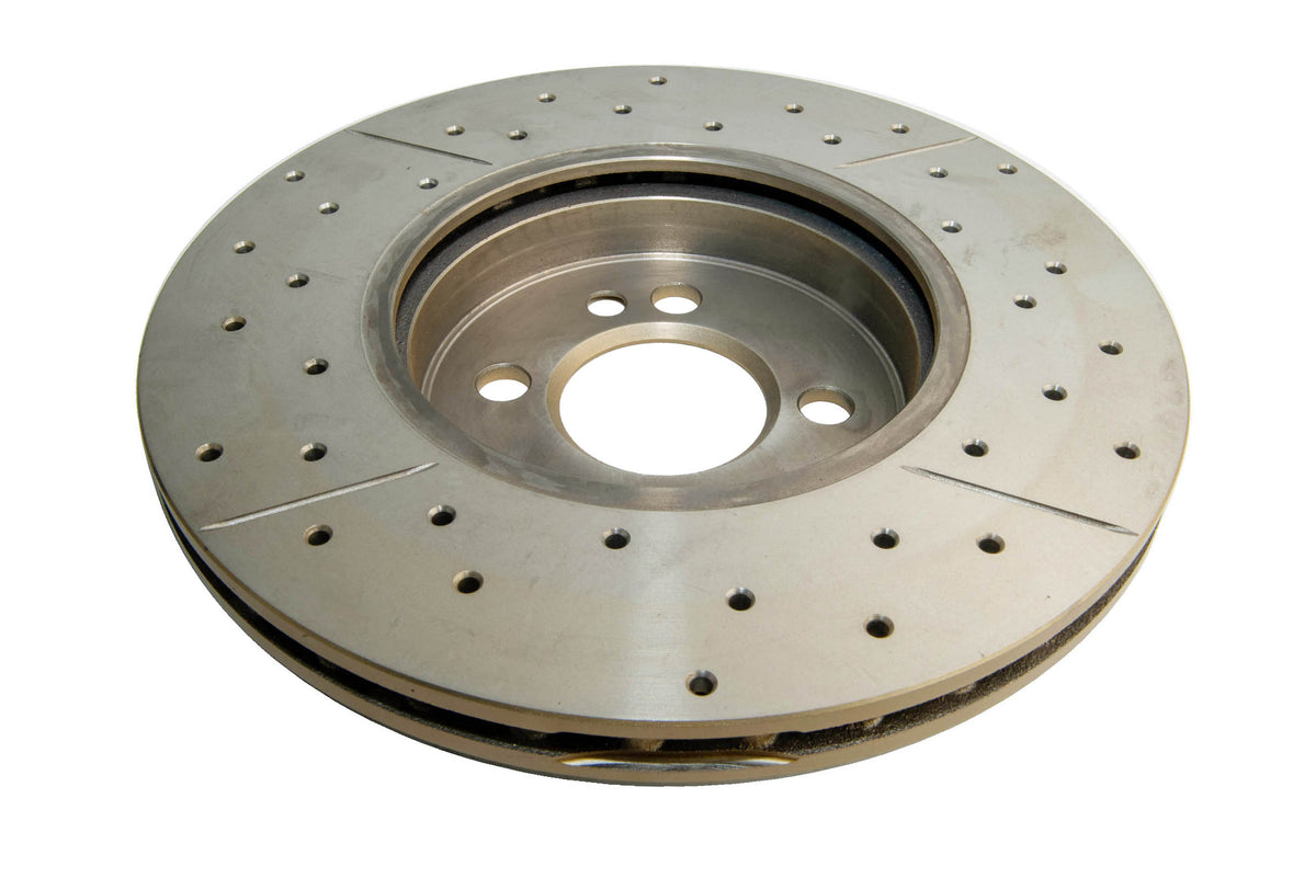 DBA 07-16 Mini Cooper S Front Drilled & Slotted Street Series Rotor - DBA2524X