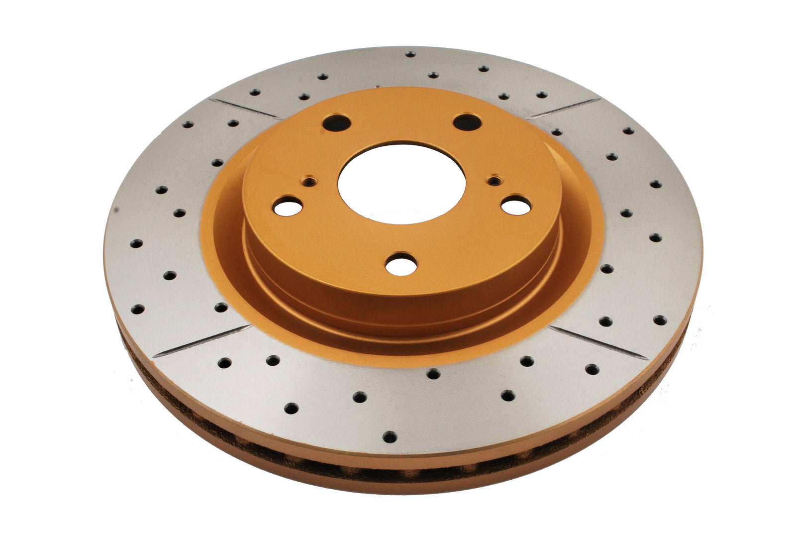 DBA 13-19 Lexus ES300h Front Street Series Drilled & Slotted Rotor w/Gold Hat - DBA2709X