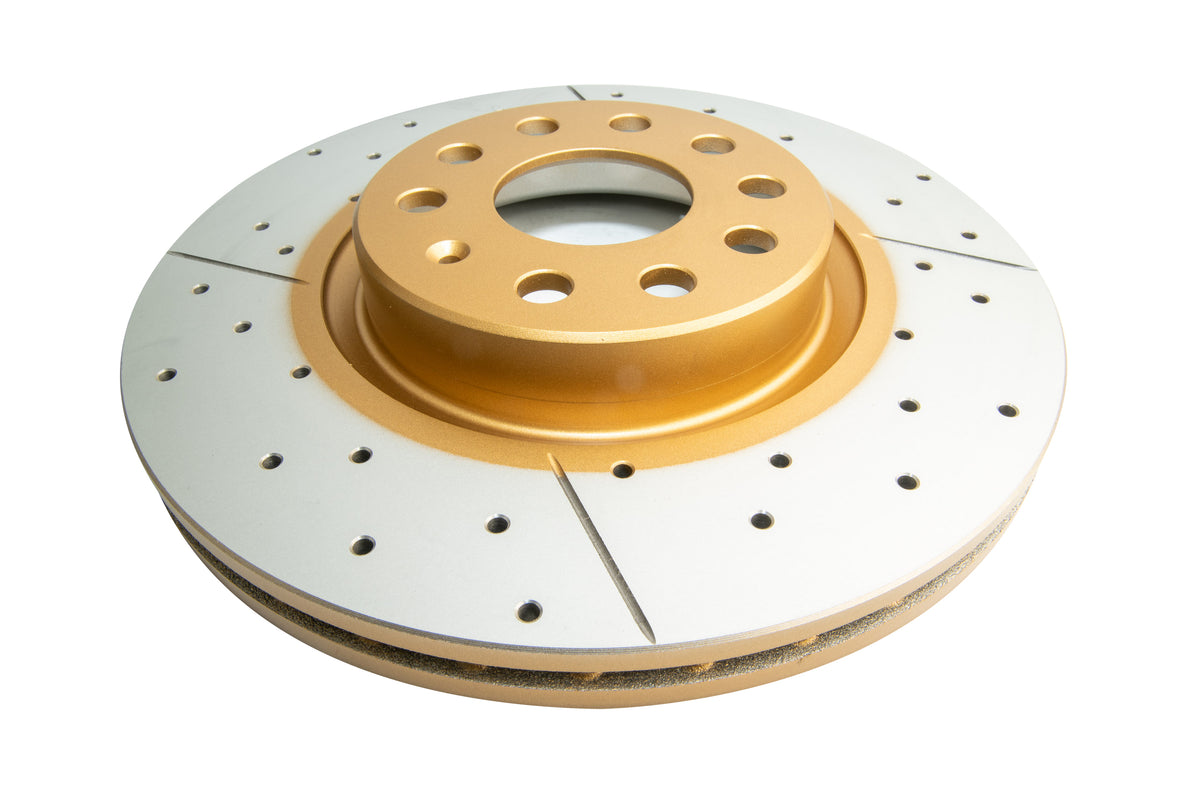 DBA 06-08 Audi A3 / 10/06+ TT / 10/04-10 VW Golf Front Drilled & Slotted Street Series Rotor - DBA2806X