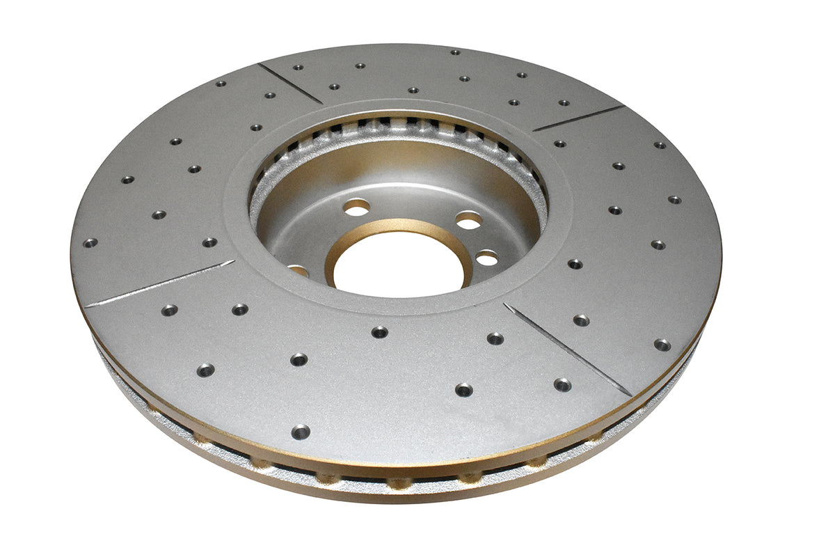 DBA 07-10 BMW X5 xDrive30i Front Drilled & Slotted Street Series Rotor - DBA2874X
