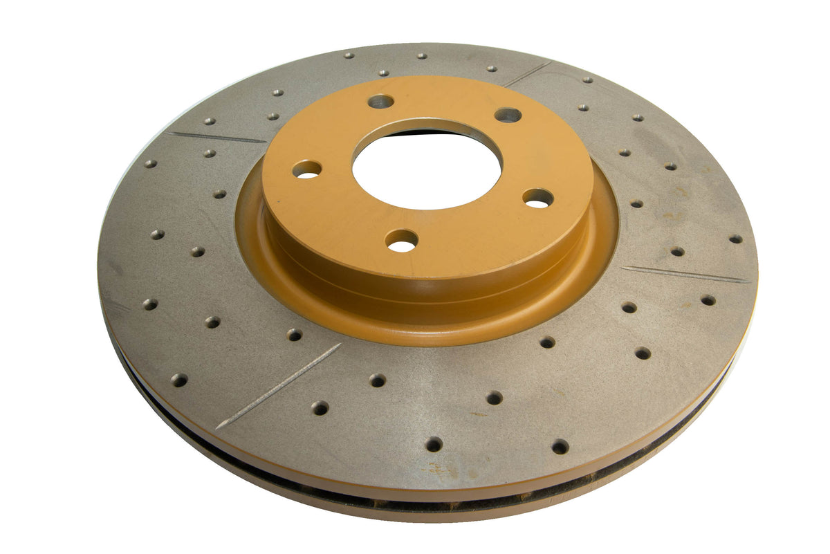 DBA 06+ MazdaSpeed3 Front Drilled & Slotted Street Series Rotor - DBA2962X