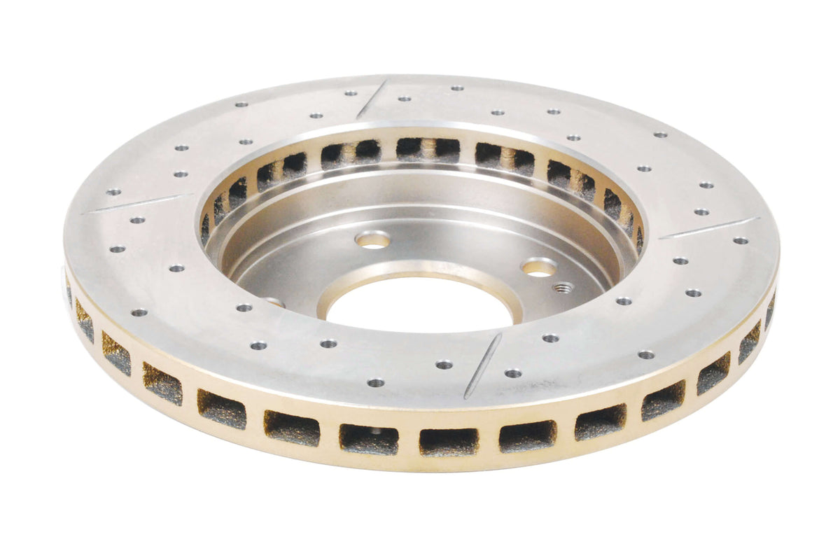 DBA 95-05 Chrysler Sebring Rear Rotor Front Street Series Drilled & Slotted Rotor w/Gold Hat - DBA421X