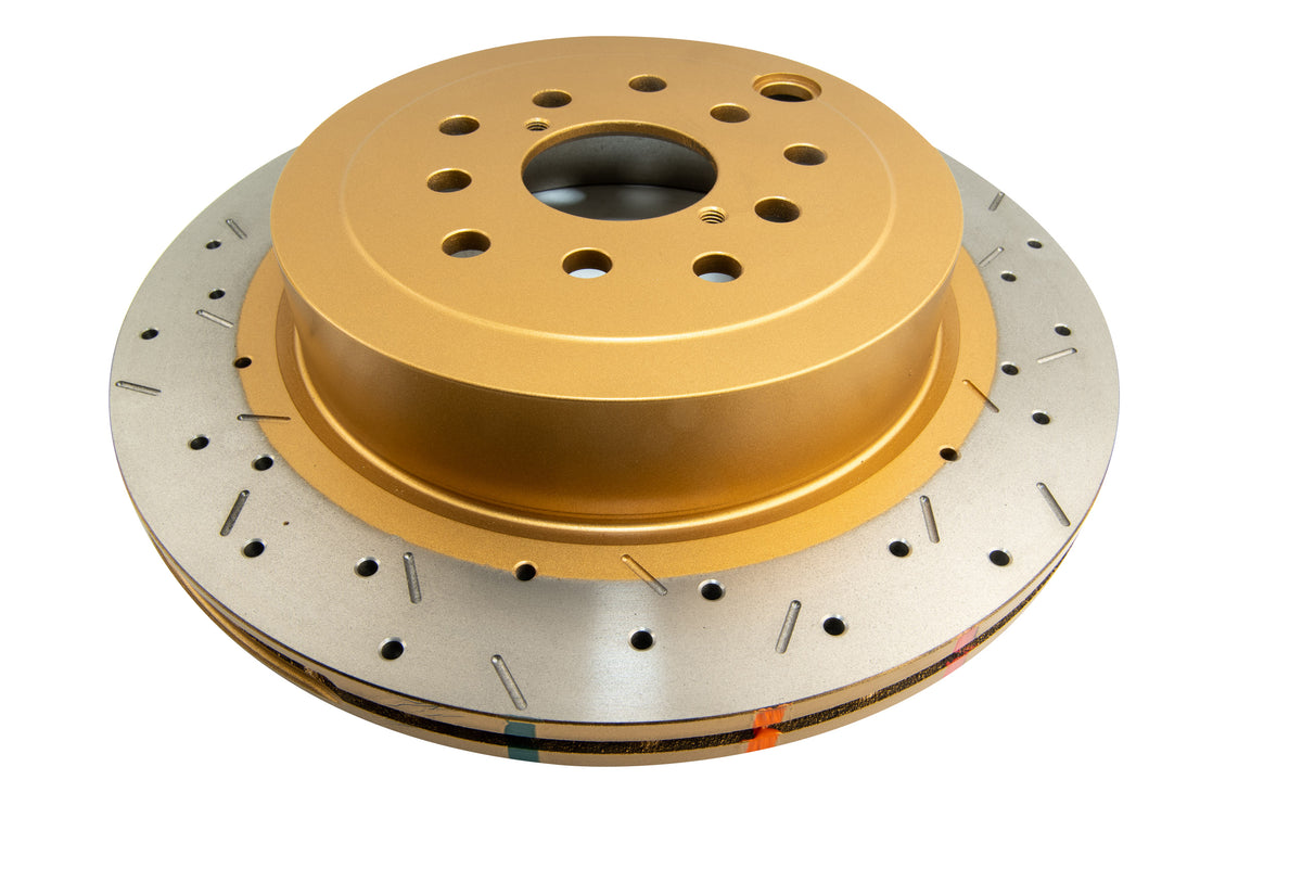 DBA 08-10 STi/2017 BRZ w/Perf. Pkg. Dual-Drilled Rear Drilled & Slotted 4000 Series Rotor - DBA42656XS-10