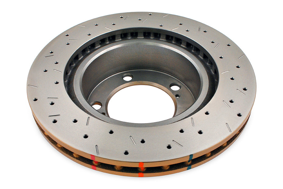 DBA 07+ Toyota Landcruiser 200 Series Front Drilled and Slotted 4000 Series Rotor - DBA42722XS
