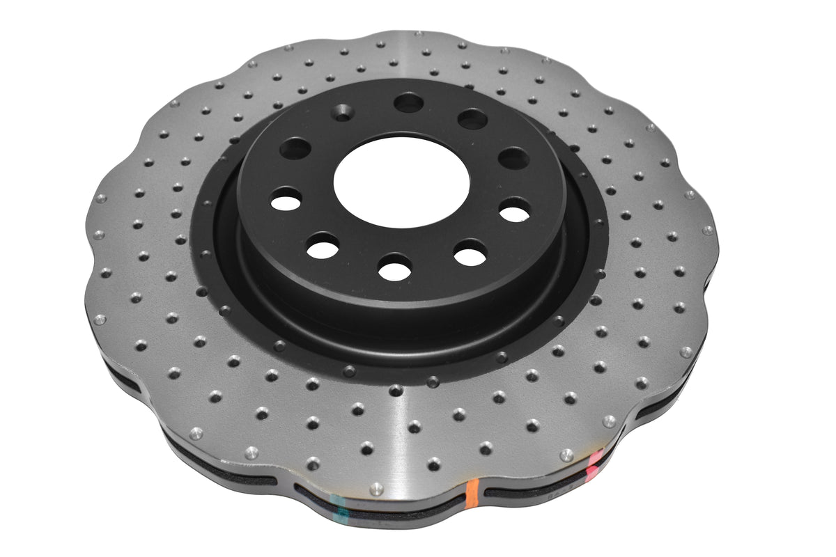 DBA 2006 Audi A3 Front 4000 Series Drilled Wavey Rotor - DBA42806WXD