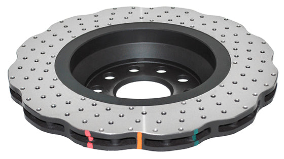 DBA 14-21 Volkswagen GTI (w/Perf Pkg 310mm Rear Disc) Rear 4000 Series Drilled Wavy Rotor - DBA42809WXD