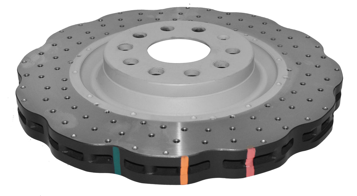 DBA 15-20 Volkswagen Golf R Front 4000 Series Cross Drilled Rotor w/Silver Hat - DBA42830WSLVXD
