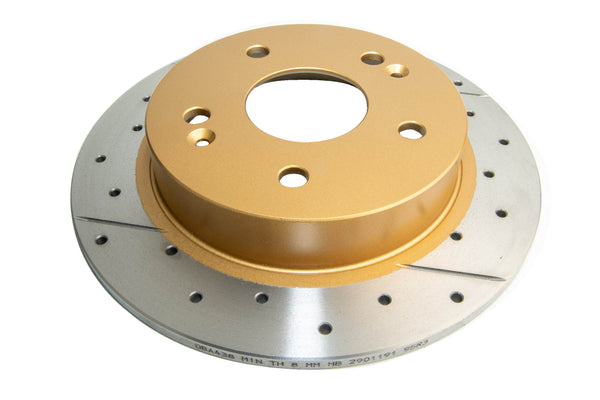 DBA 06-15 Acura CSX Rear Street Series Drilled & Slotted Rotor w/Gold Hat - DBA438X