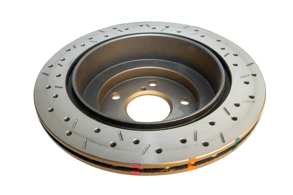 DBA 98-00 Subaru WRX Front Drilled & Slotted 4000 Series Rotor - DBA4649xs