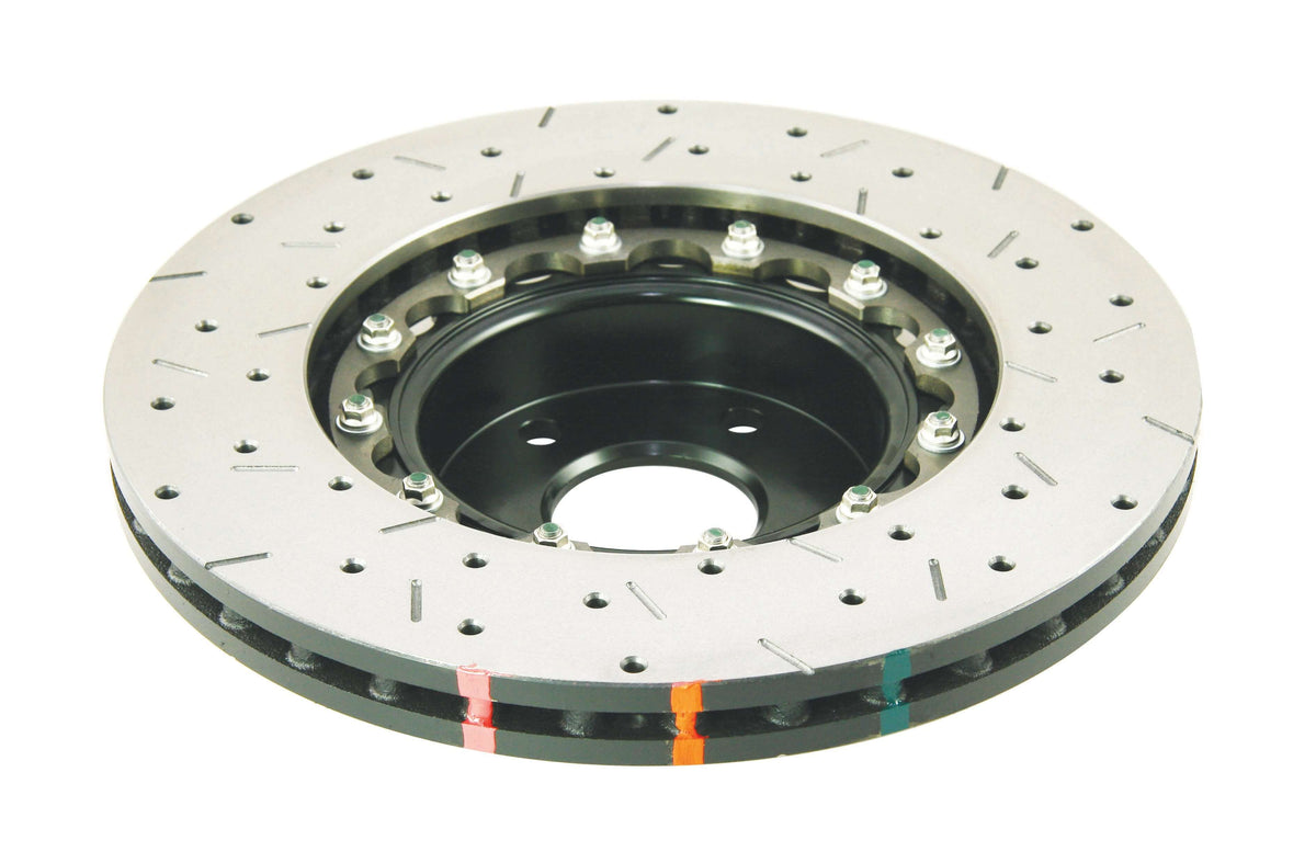 DBA 02-10 WRX / 13+ FR-S / 13+ BRZ Premium Front Drilled & Slotted 5000 Series Rotor w/ Black Hat - DBA5010BLKXS