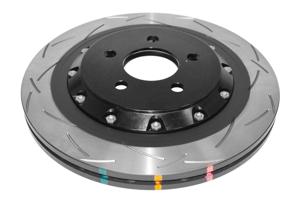 DBA 15+ Ford Mustang 2.3L/5.0L Rear Slotted 5000 Series 2 Piece Rotor w/ Black Hat - DBA52165BLKS
