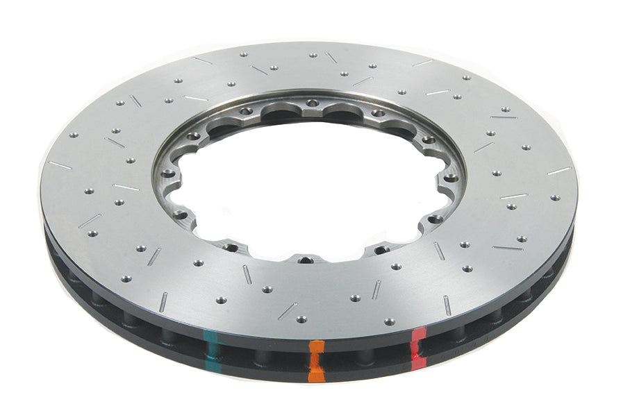 DBA 2008+ Mitsubishi EVO 10 T3 5000 Series Drilled and Slotted Front Replacement Rotor w/NAS Nuts KP - DBA52224.1XS