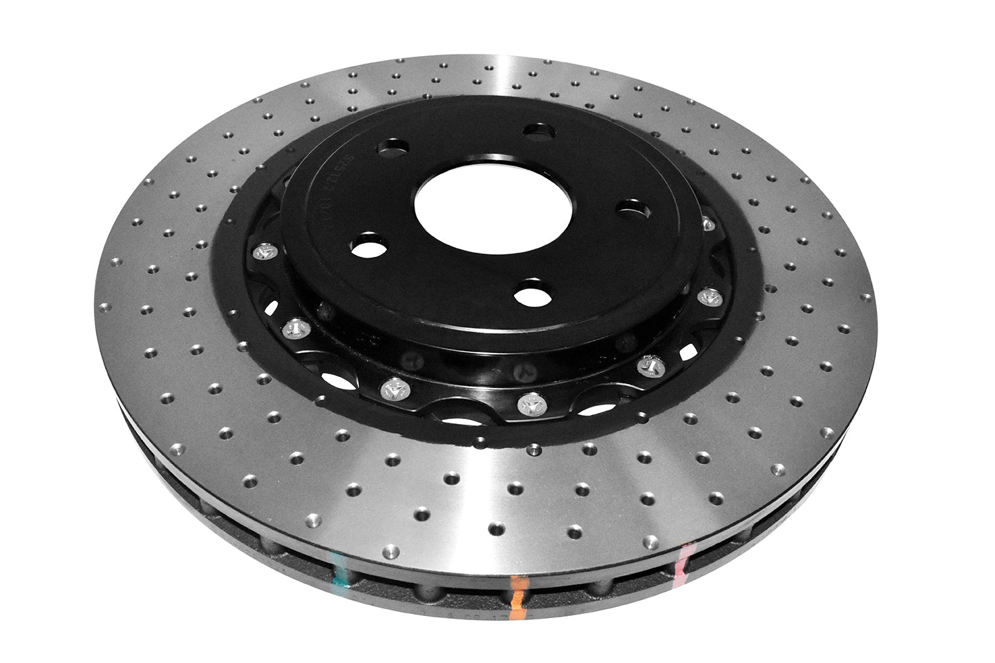 DBA 06-10 Jeep Grand Cherokee SRT8 Front 5000 Series Cross Drilled Rotor w/Black Hat - DBA52532BLKXD