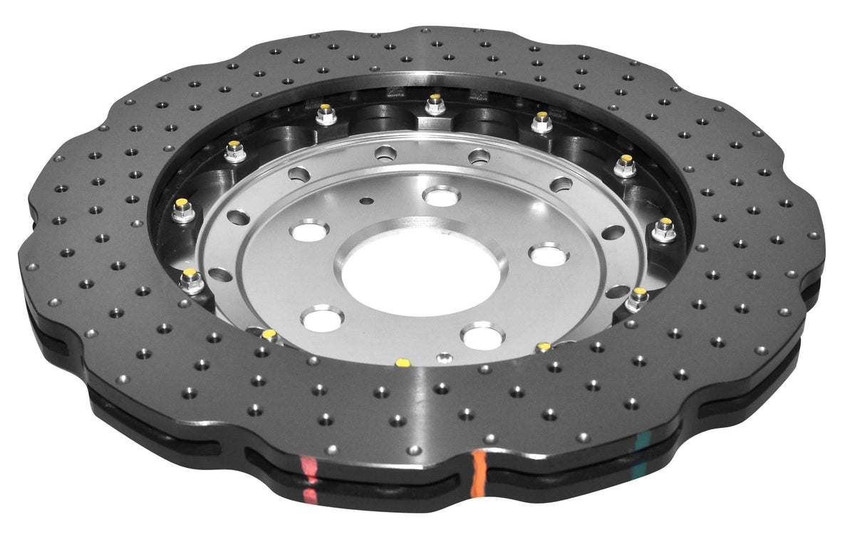 DBA 16-19 Audi R8 Iron Rotor Front 5000 Series Drilled Rotor w/Silver Hat - DBA52834WSLVXD