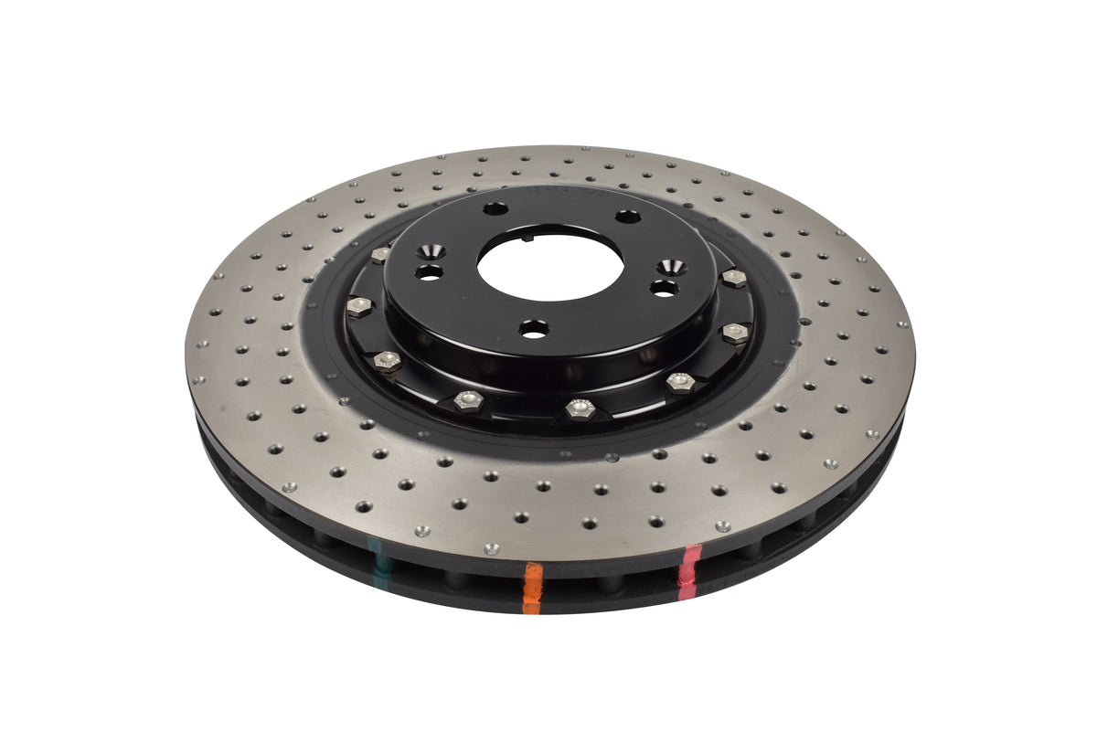 DBA 2018+ Hyundai I30 N Performance Front Crossdrilled/Dimpled 5000 Series Rotor - DBA53146BLKXD