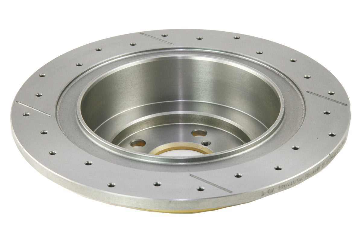DBA 03-06 Subaru Baja Rear Street Series Drilled & Slotted Rotor w/Gold Hat - DBA657X