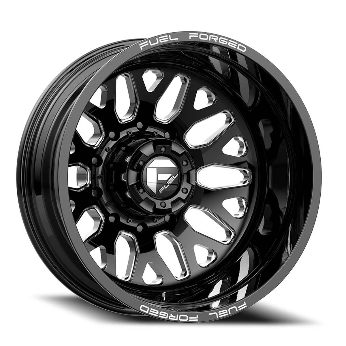 Fuel Off-Road Dually Wheels 20X8.25 FF19D Dually DE19 BK Gloss Black Milled