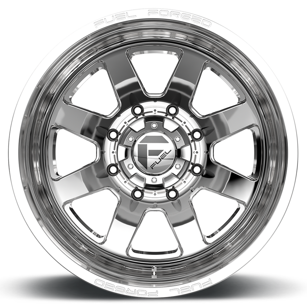Dually Wheels 20X8.25 FF09D Dually DE09 PO 8 On 200 Polished 142.2 Bore -202 Offset Outer Dually Fuel Off Road Wheels