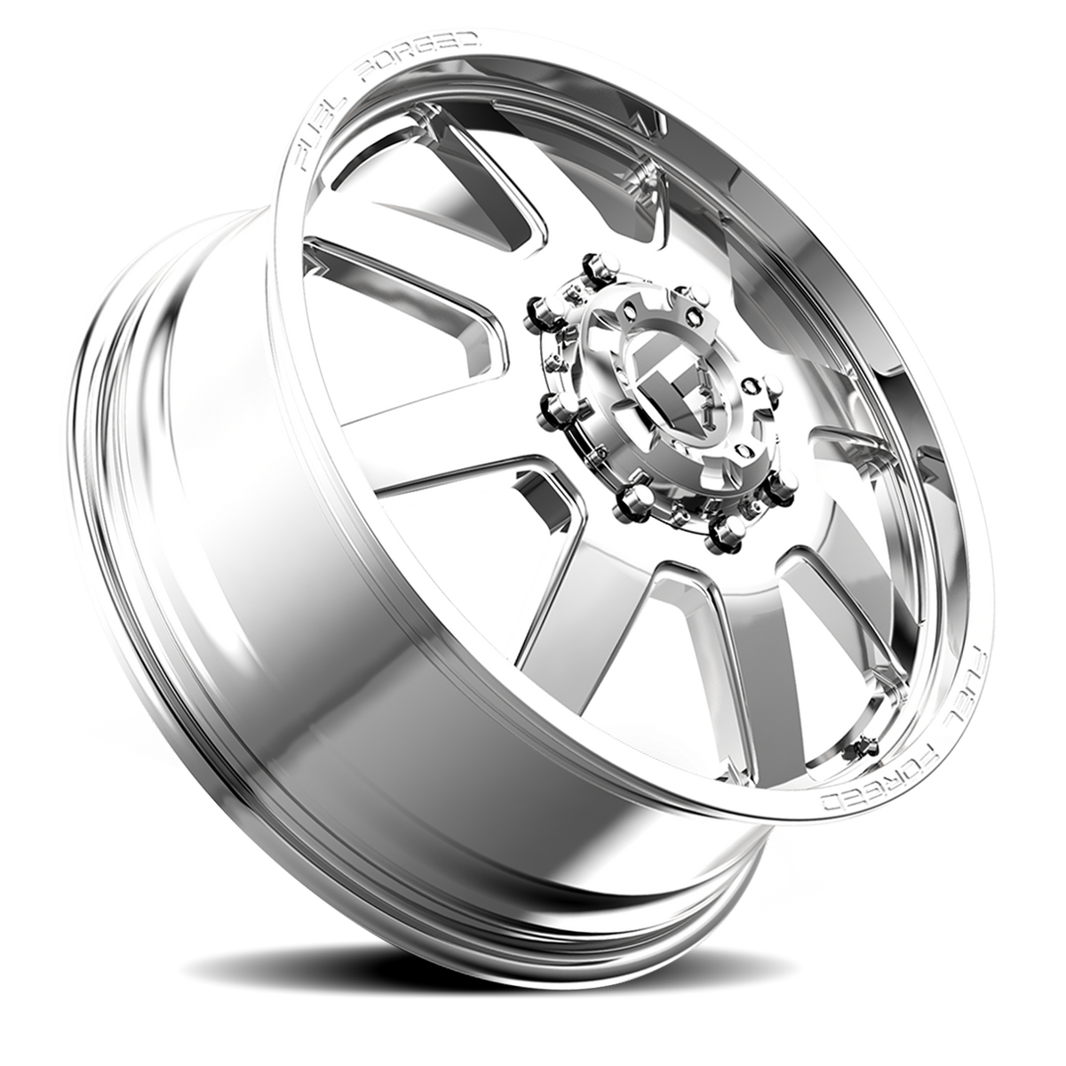 Dually Wheels 20X8.25 FF09D Dually DE09 PO 8 On 200 Polished 142.2 Bore 105 Offset Front Dually Fuel Off Road Wheels
