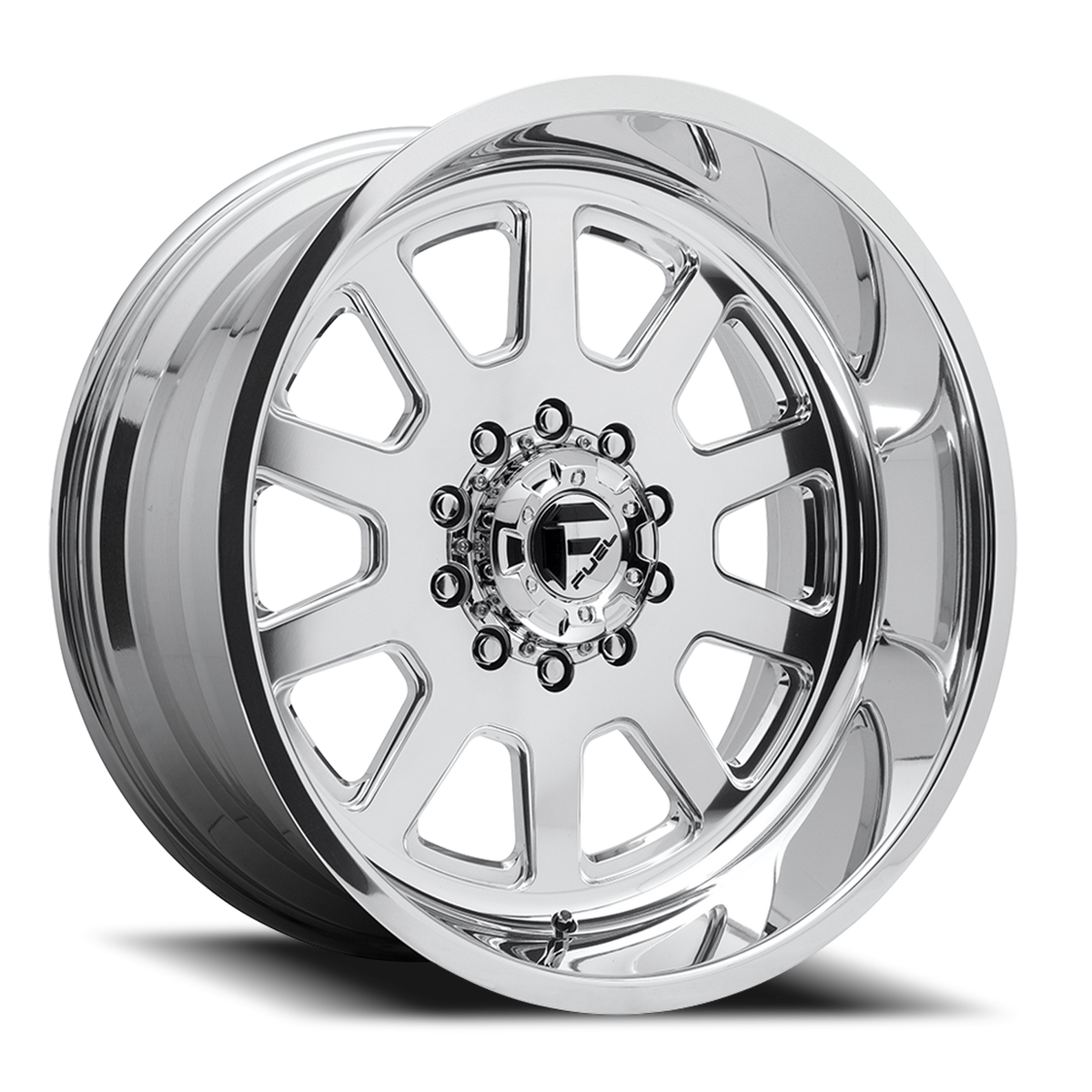 Dually Wheels 22X12 FF09D Dually DE09 Super Single PO 8 On 180 Polished 124.3 Bore -50 Offset Front Dually Fuel Off Road Wheels