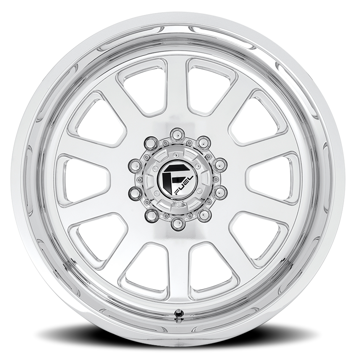 Dually Wheels 22X12 FF09D Dually DE09 Super Single PO 8 On 180 Polished 124.3 Bore -50 Offset Front Dually Fuel Off Road Wheels