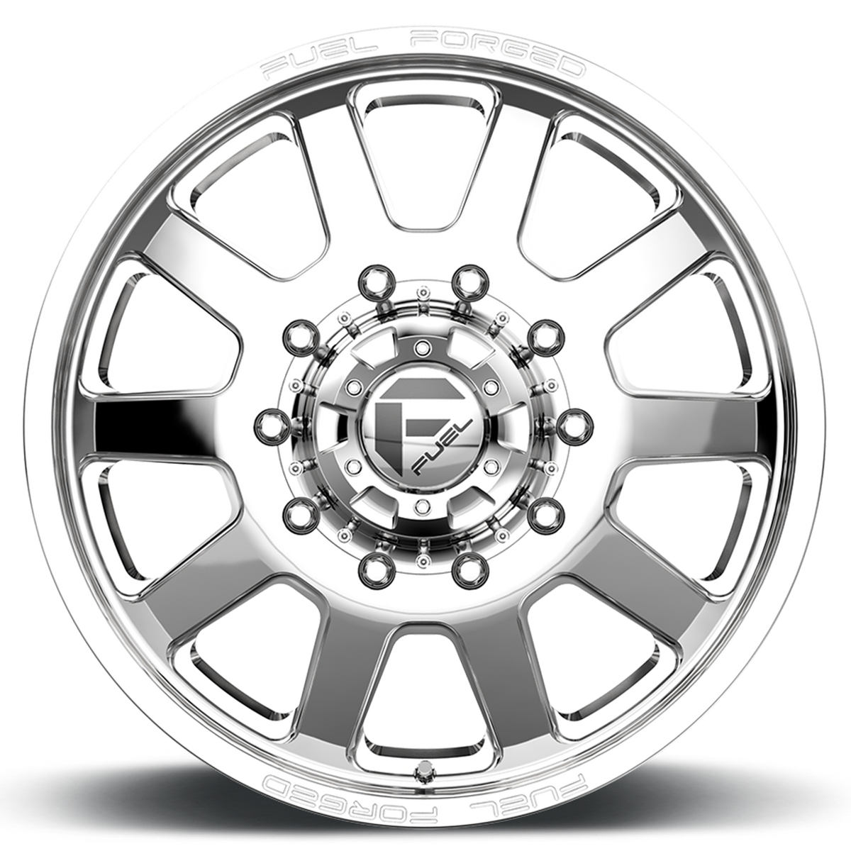 Dually Wheels 22X8.5 FF09D Dually DE09 PO 10 On 225 Polished 170.1 Bore 105 Offset Front Dually Fuel Off Road Wheels