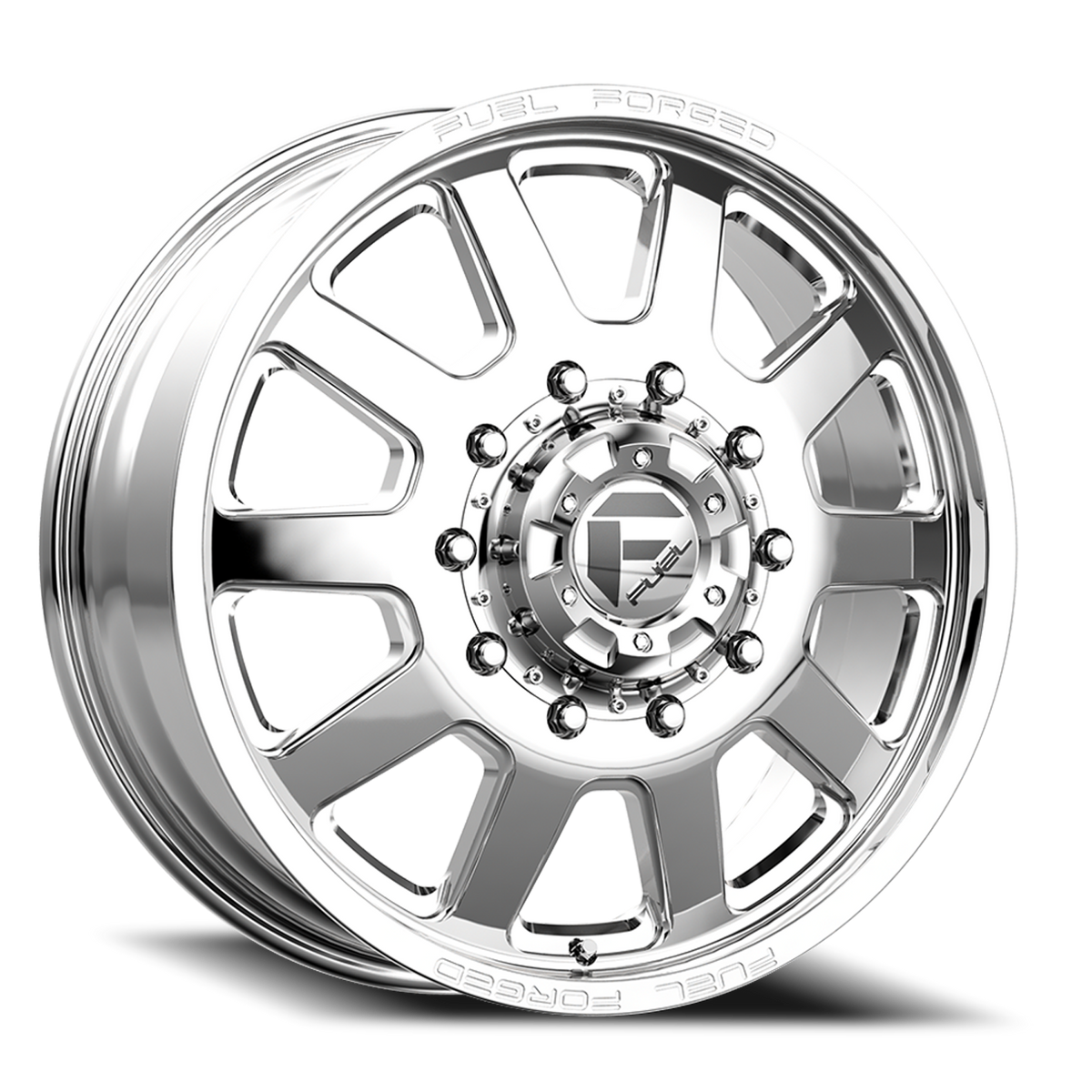Dually Wheels 24X8.25 FF09D Dually DE09 PO 10 On 225 Polished 170.1 Bore 105 Offset Front Dually Fuel Off Road Wheels