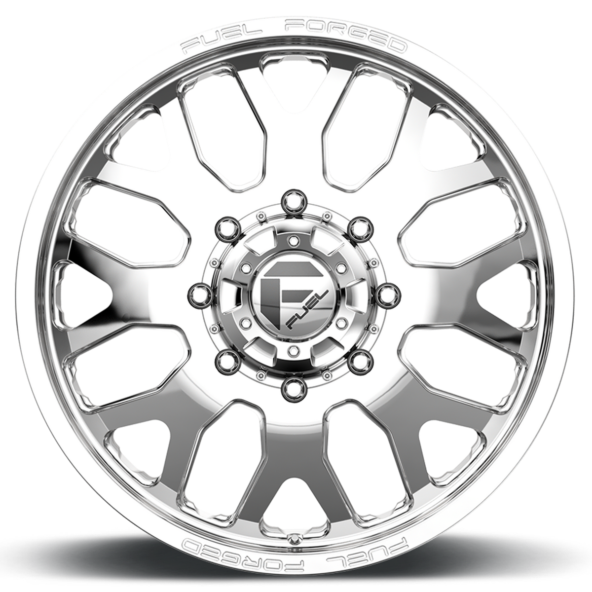 Dually Wheels 22X8.5 FF19D Dually DE19 PO 10 On 225 Polished 170.1 Bore 105 Offset Front Dually Fuel Off Road Wheels