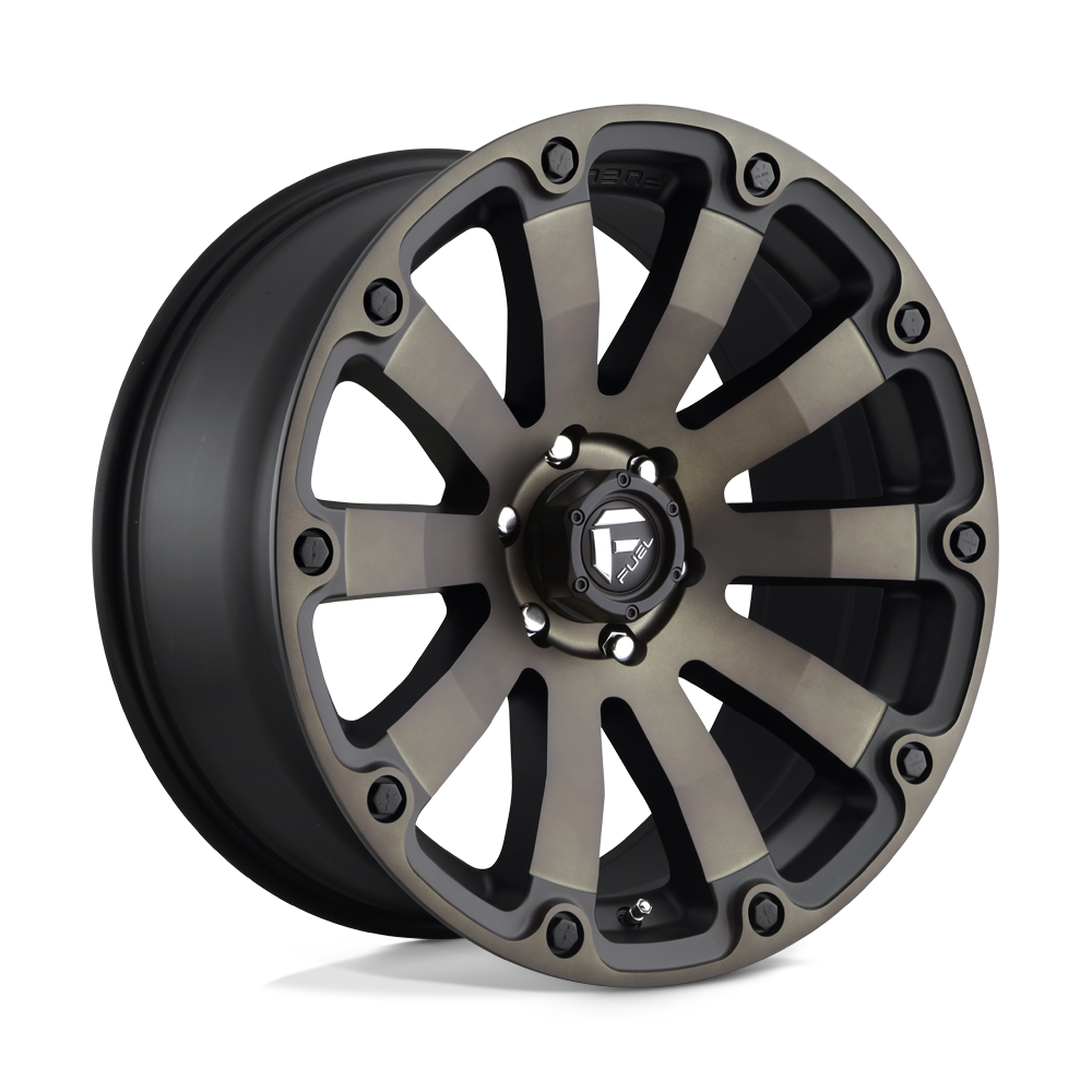 Fuel Off-Road Aluminum Wheels 20X9 Diesel D636 Matte Black Double Dark Tint
