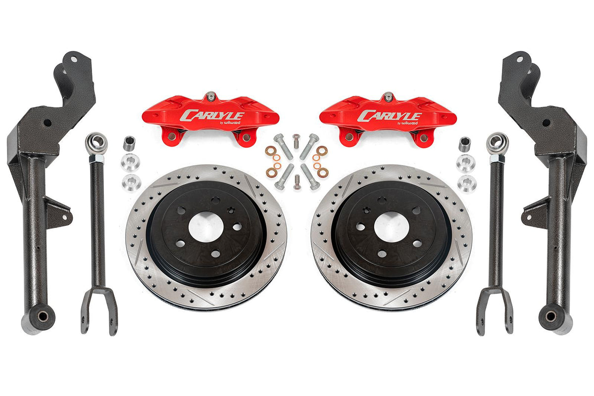 BMR 10-15 Chevrolet Camaro 15in Conversion Kit w/ Drilled & Slotted & Red Calipers - DRP353H for 2010-2015 Chevrolet Camaro