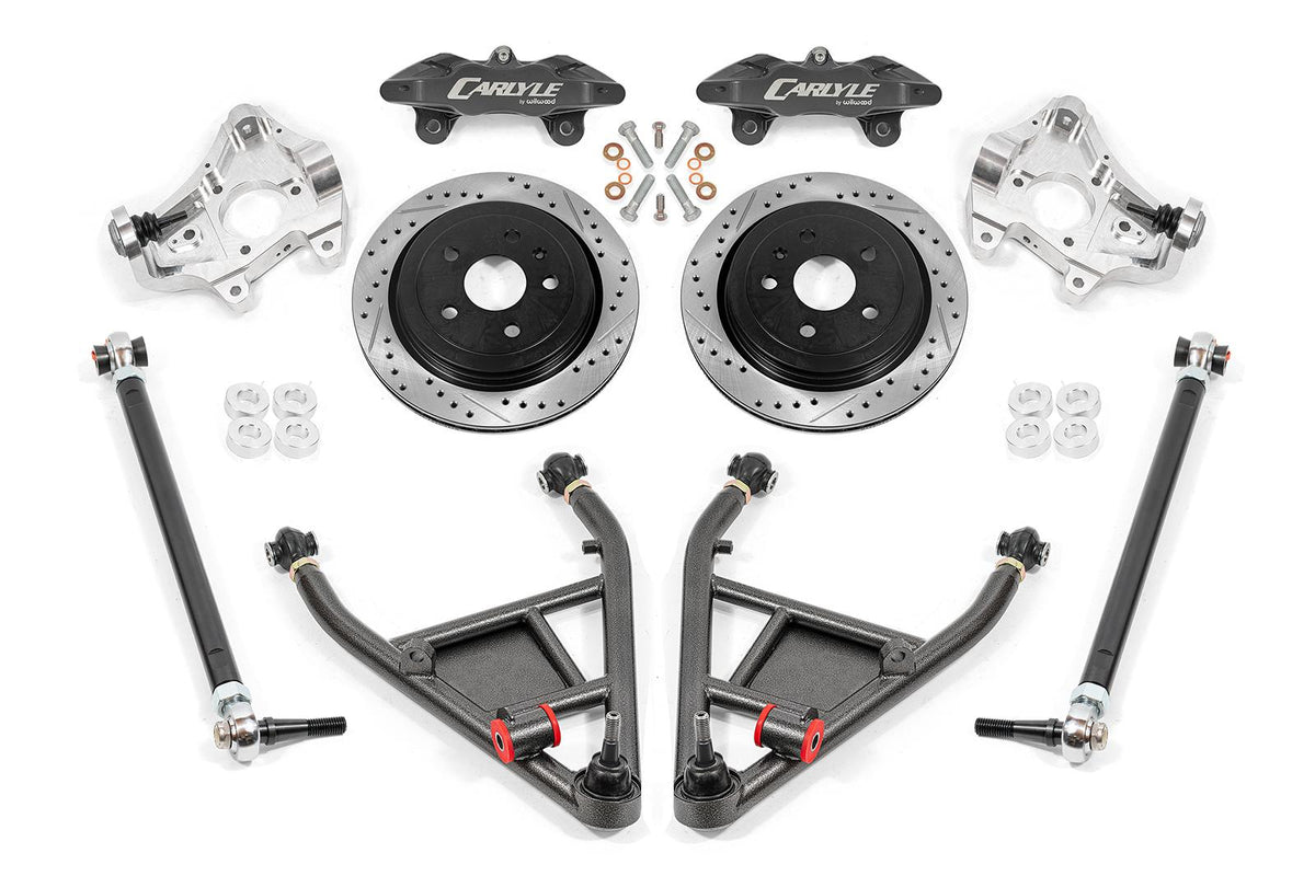 BMR 14-19 Chevrolet Corvette 15in Conversion Kit w/ Drilled & Slotted Rotors & Black Calipers - DRP572H for 2014-2019 Chevrol